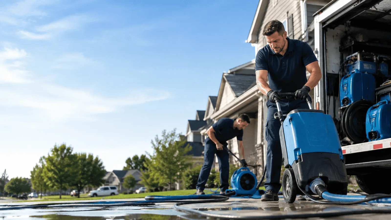 Dehumidification being performed in West Stockholm, NY